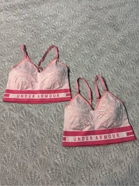 Under Armour Pink Padded Compression Sports Bra in women’s XL lot of 2